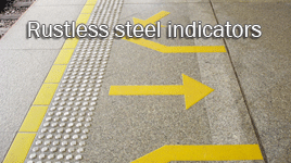 Rustless steel indicators